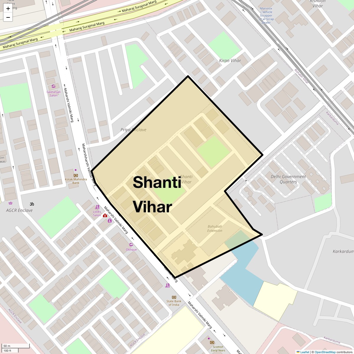 Check Time Travel of Shanti Vihar, Delhi