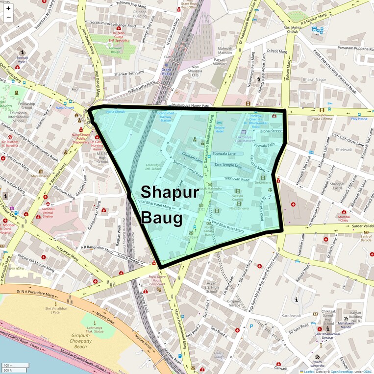 Location Map of Shapur Baug