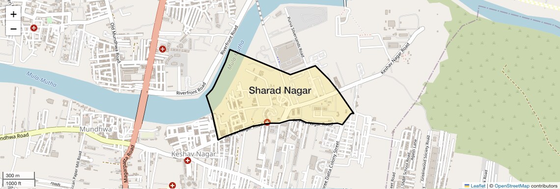 Location Map of Sharad Nagar, Pune