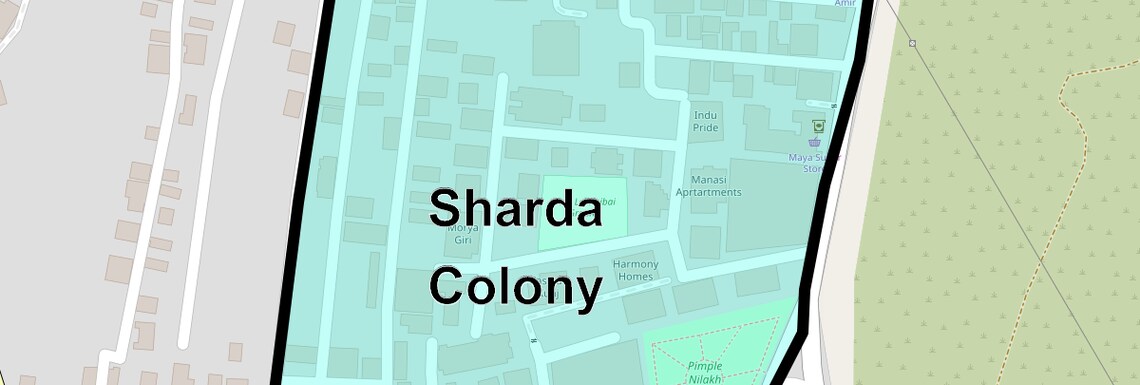 Location Map of Sharda Colony, Pune