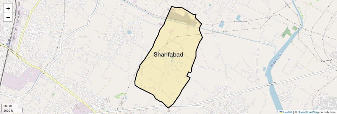Location Map of Sharifabad, Ghaziabad