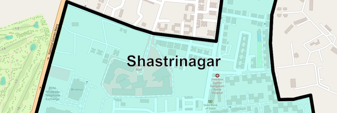 Location Map of Shastrinagar, Pune