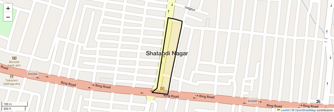 Location Map of Shatabdi Nagar, Nagpur