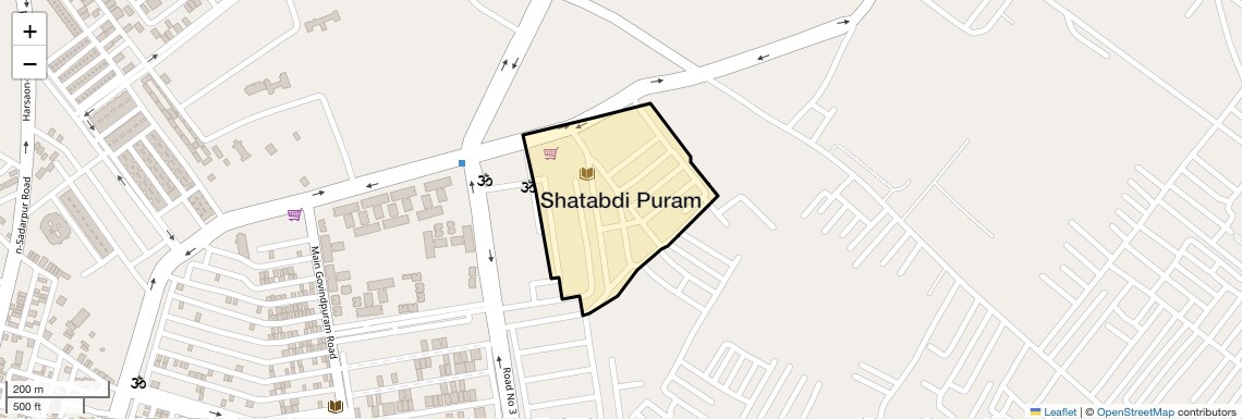 Location Map of Shatabdi Puram, Ghaziabad