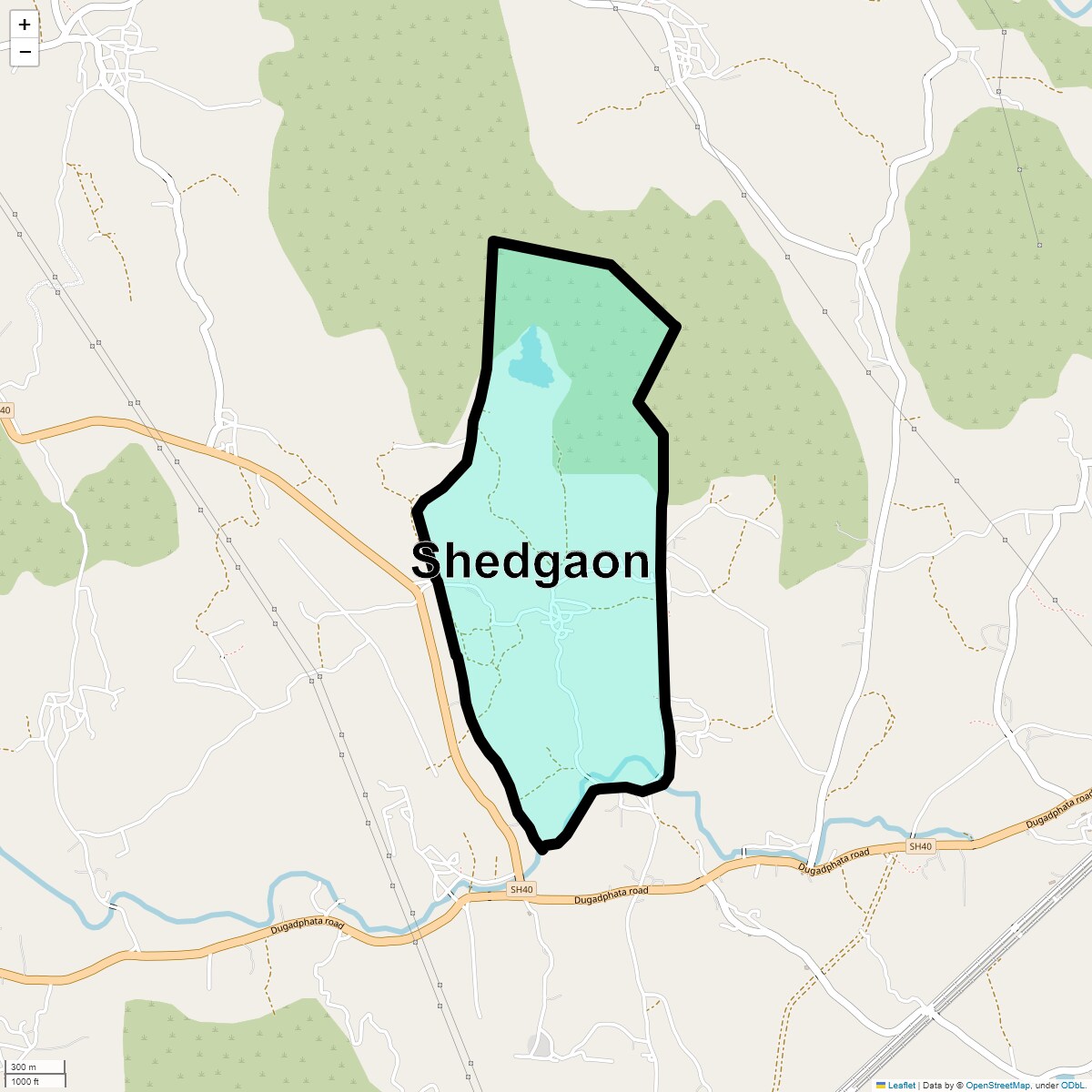 Location Map of Shedgaon, Thane