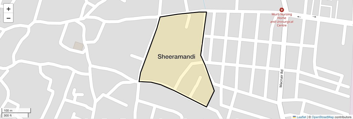 Location Map of Sheeramandi, Bareilly