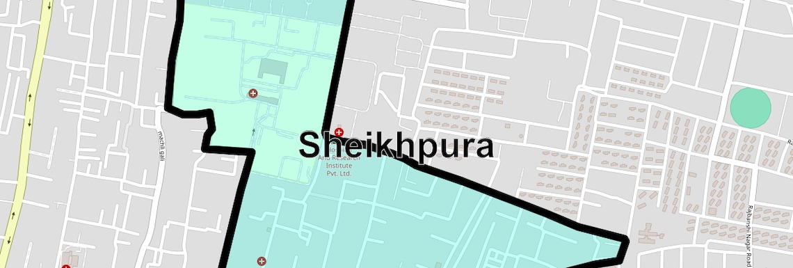 Location Map of Sheikhpura, Patna