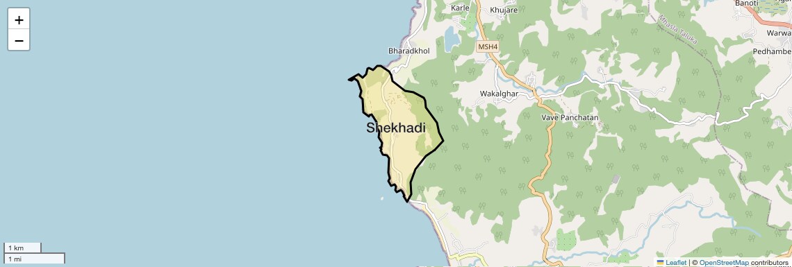 Location Map of Shekhadi, Navi Mumbai