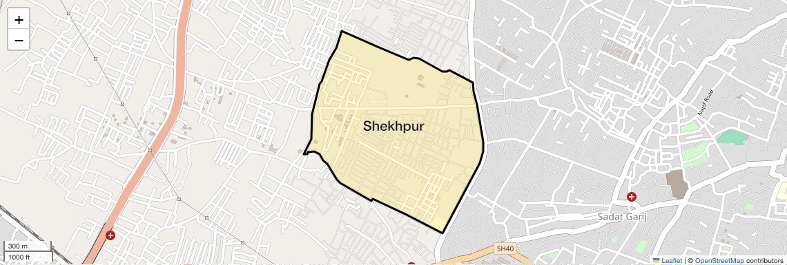 Location Map of Shekhpur, Lucknow