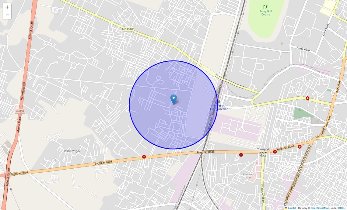 Location Map of Shekhpura, Meerut