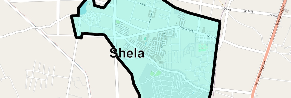 Location Map of Shela, Ahmedabad