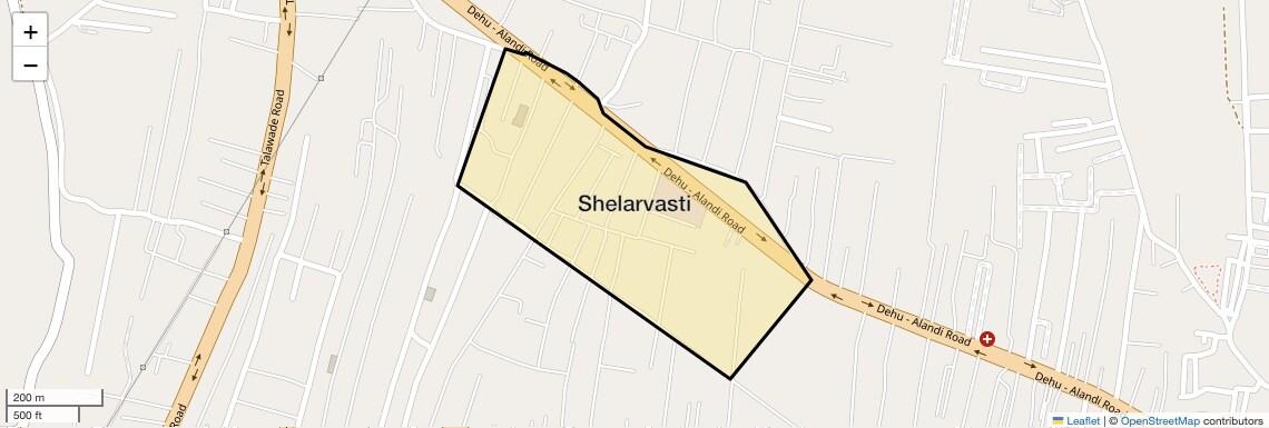 Location Map of Shelarvasti, Pune