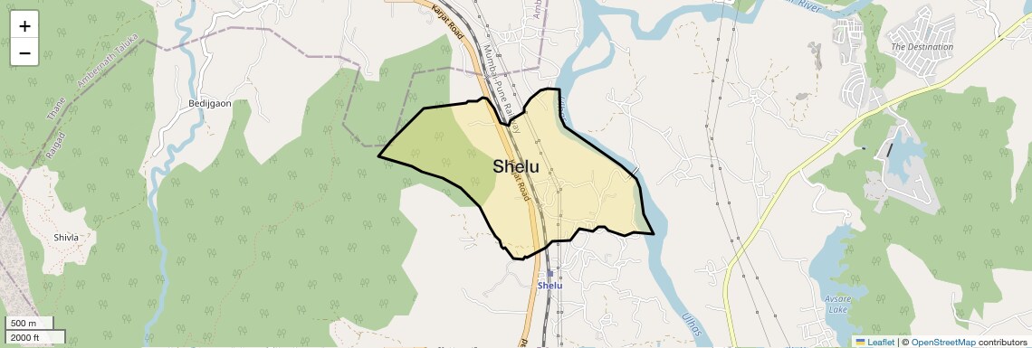 Location Map of Shelu, Navi Mumbai