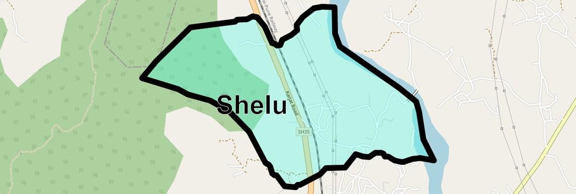Location Map of Shelu, Navi Mumbai