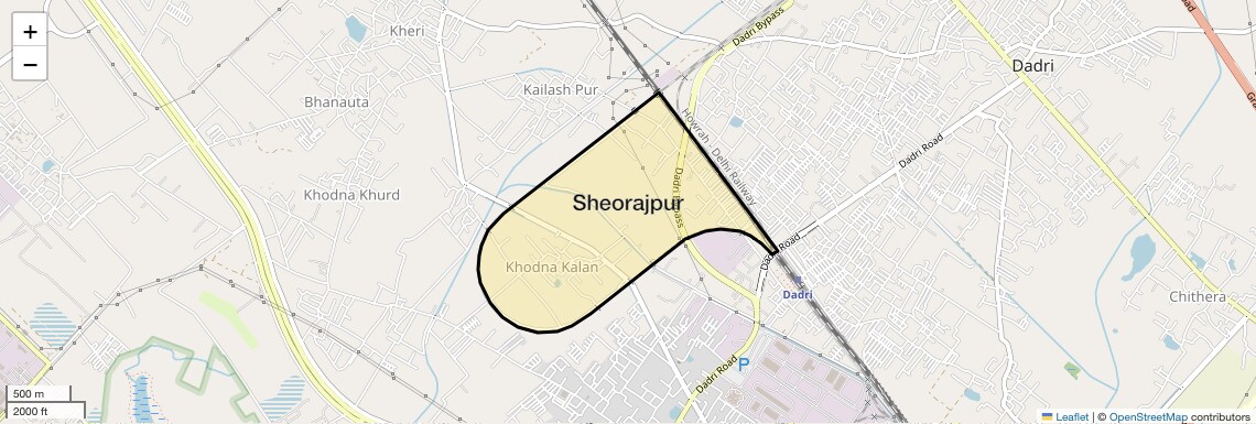 Location Map of Sheorajpur, Greater Noida