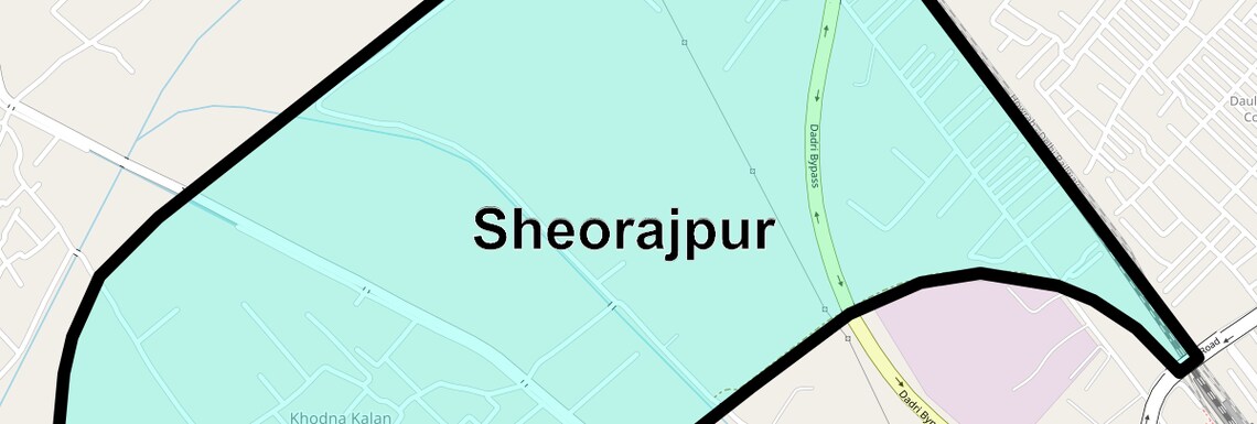 Location Map of Sheorajpur, Greater Noida