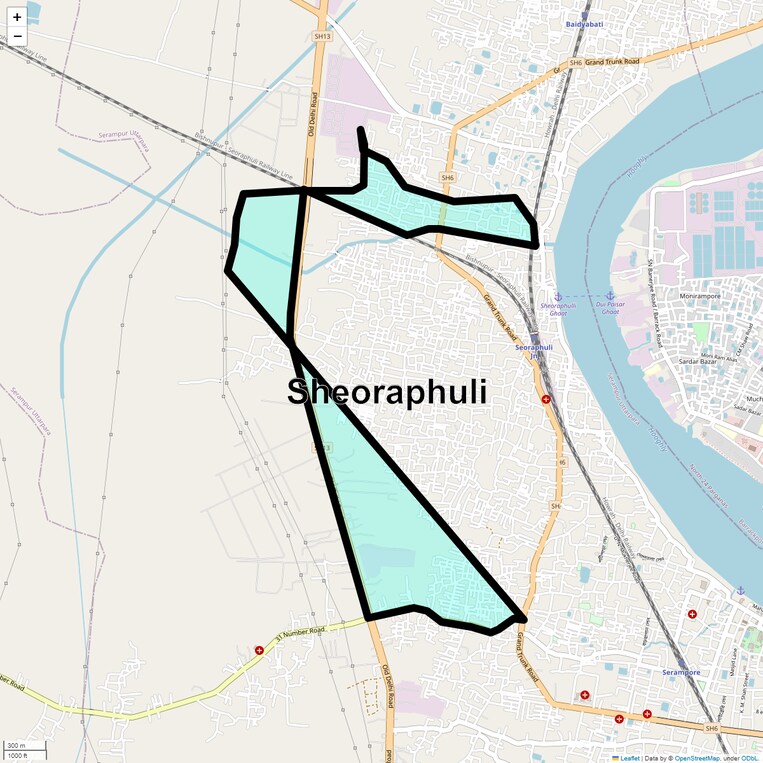 Location Map of Sheoraphuli