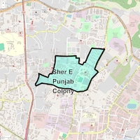 Sher E Punjab Colony Map