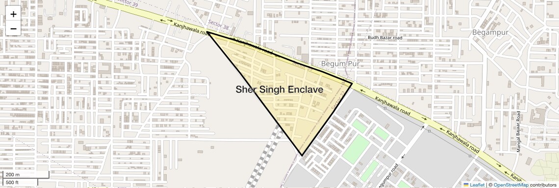 Location Map of Sher Singh Enclave, Delhi