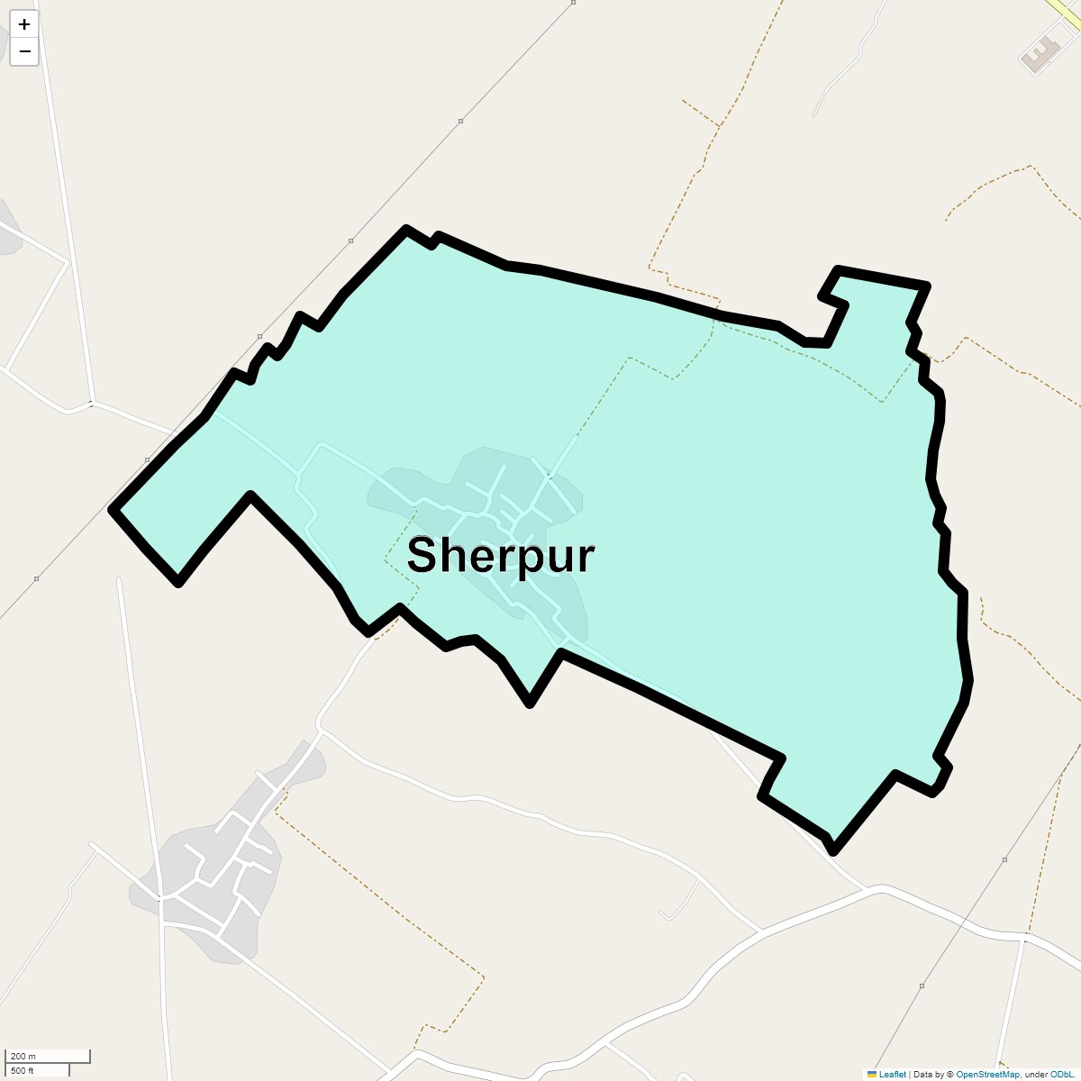 Location Map of Sherpur, Ghaziabad