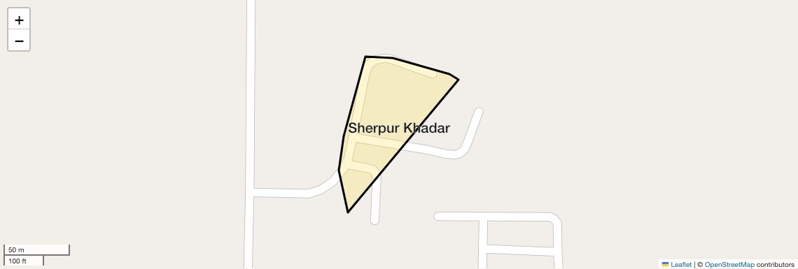 Location Map of Sherpur Khadar, Faridabad