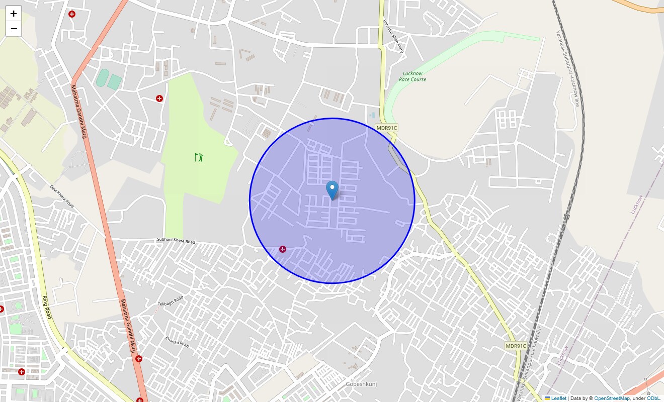 Location Map of Shia P G College, Lucknow