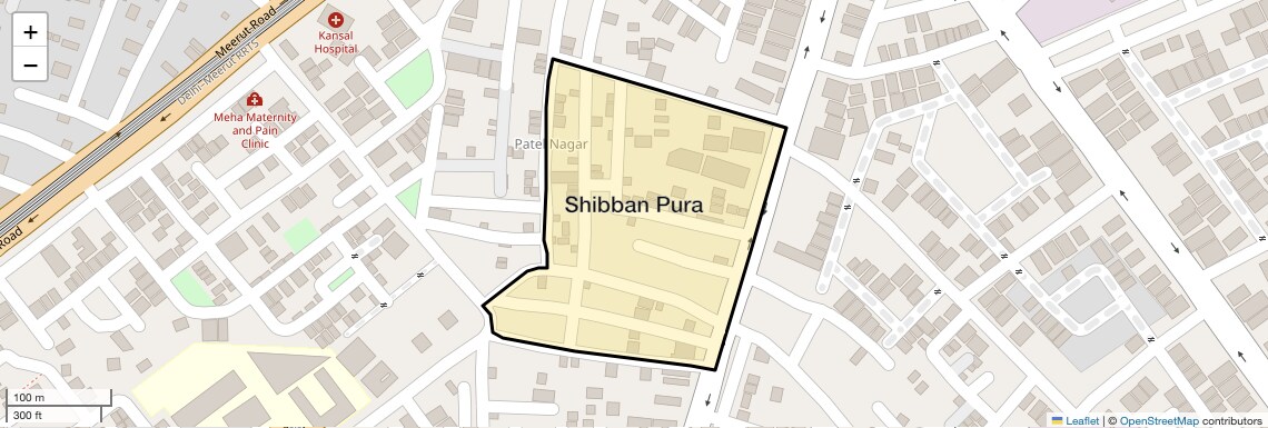 Location Map of Shibban Pura, Ghaziabad