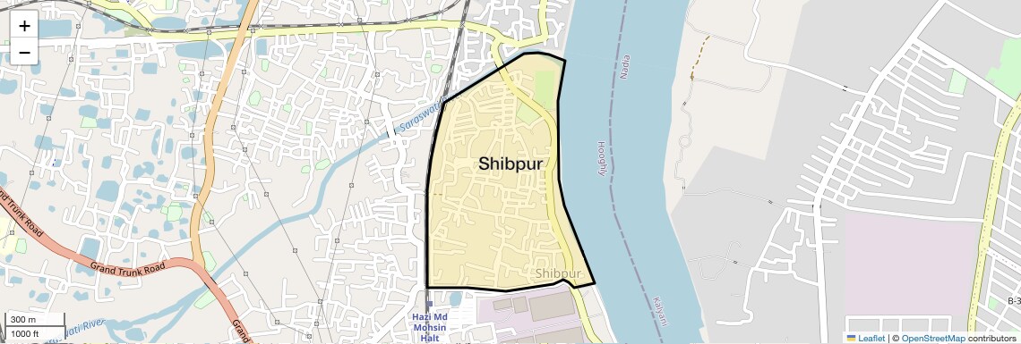 Location Map of Shibpur, Kolkata