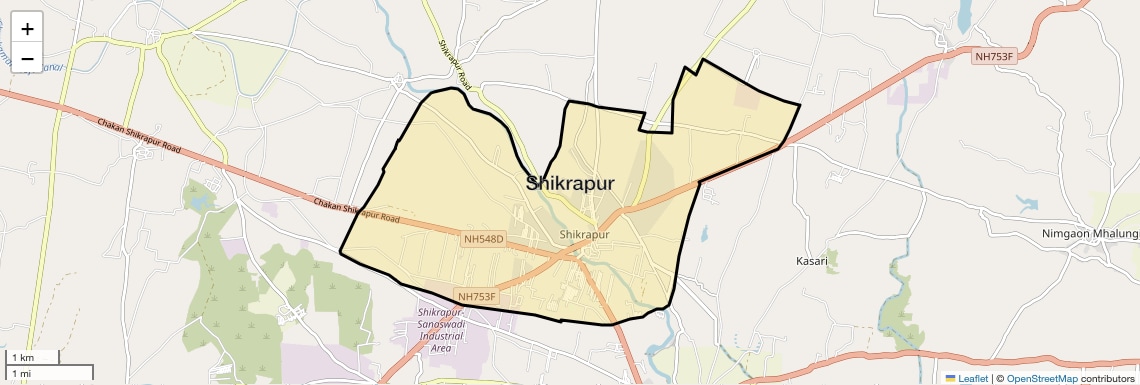 Location Map of Shikrapur, Pune