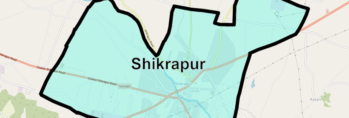 Location Map of Shikrapur, Pune