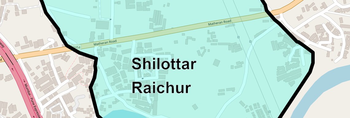 Location Map of Shilottar Raichur, Navi Mumbai