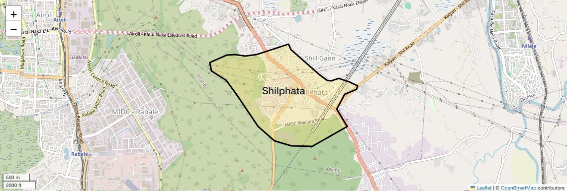 Location Map of Shilphata, Thane