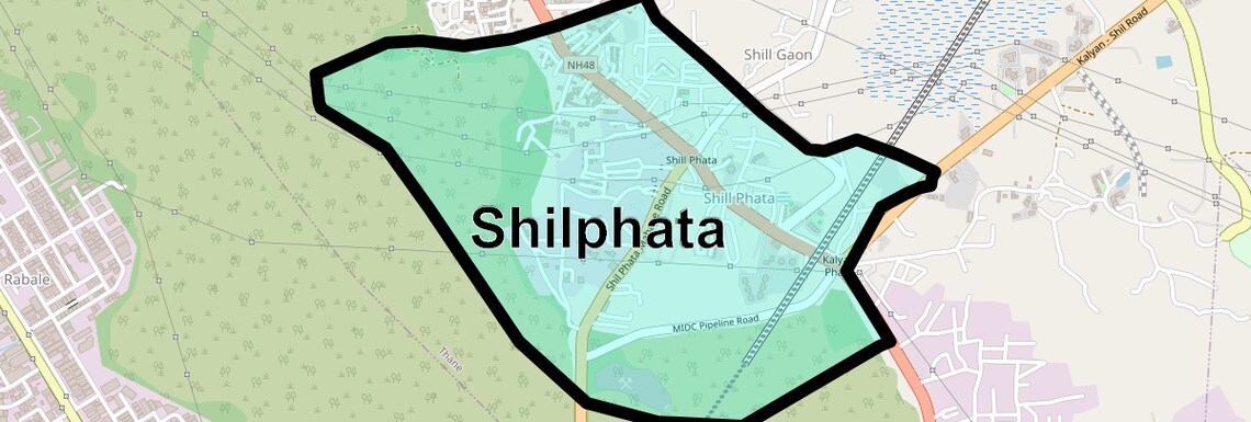 Location Map of Shilphata, Thane