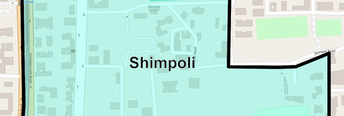 Location Map of Shimpoli, Mumbai