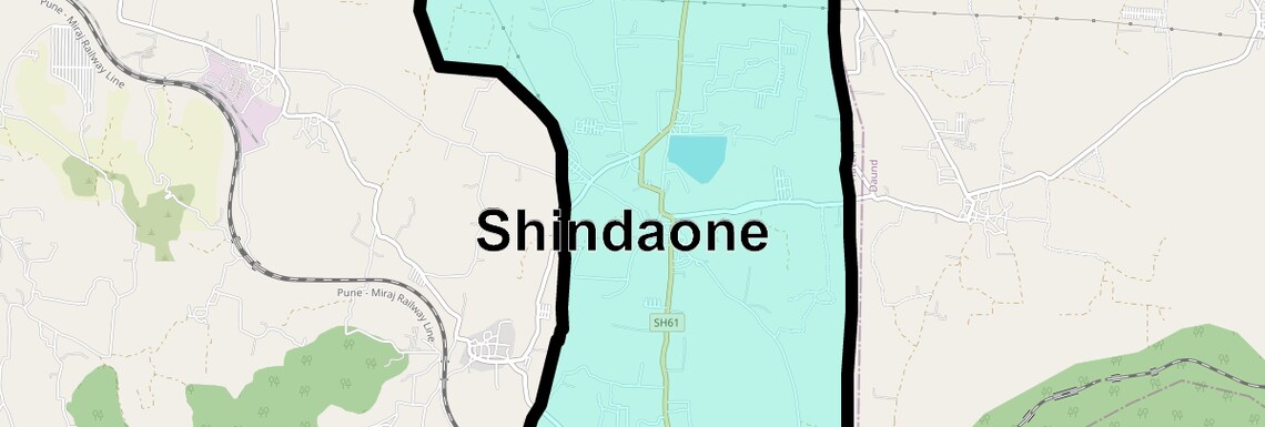 Location Map of Shindaone, Pune
