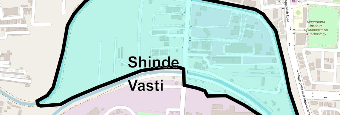 Location Map of Shinde Vasti, Pune