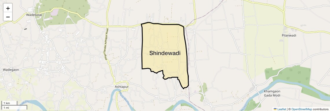 Location Map of Shindewadi, Pune