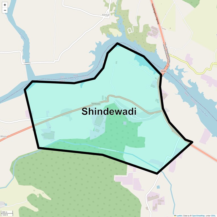 Location Map of Shindewadi