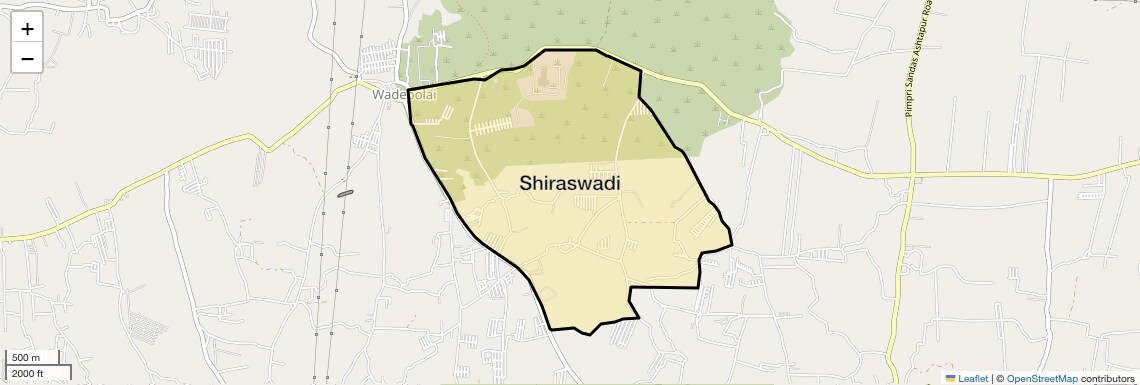 Location Map of Shiraswadi, Pune