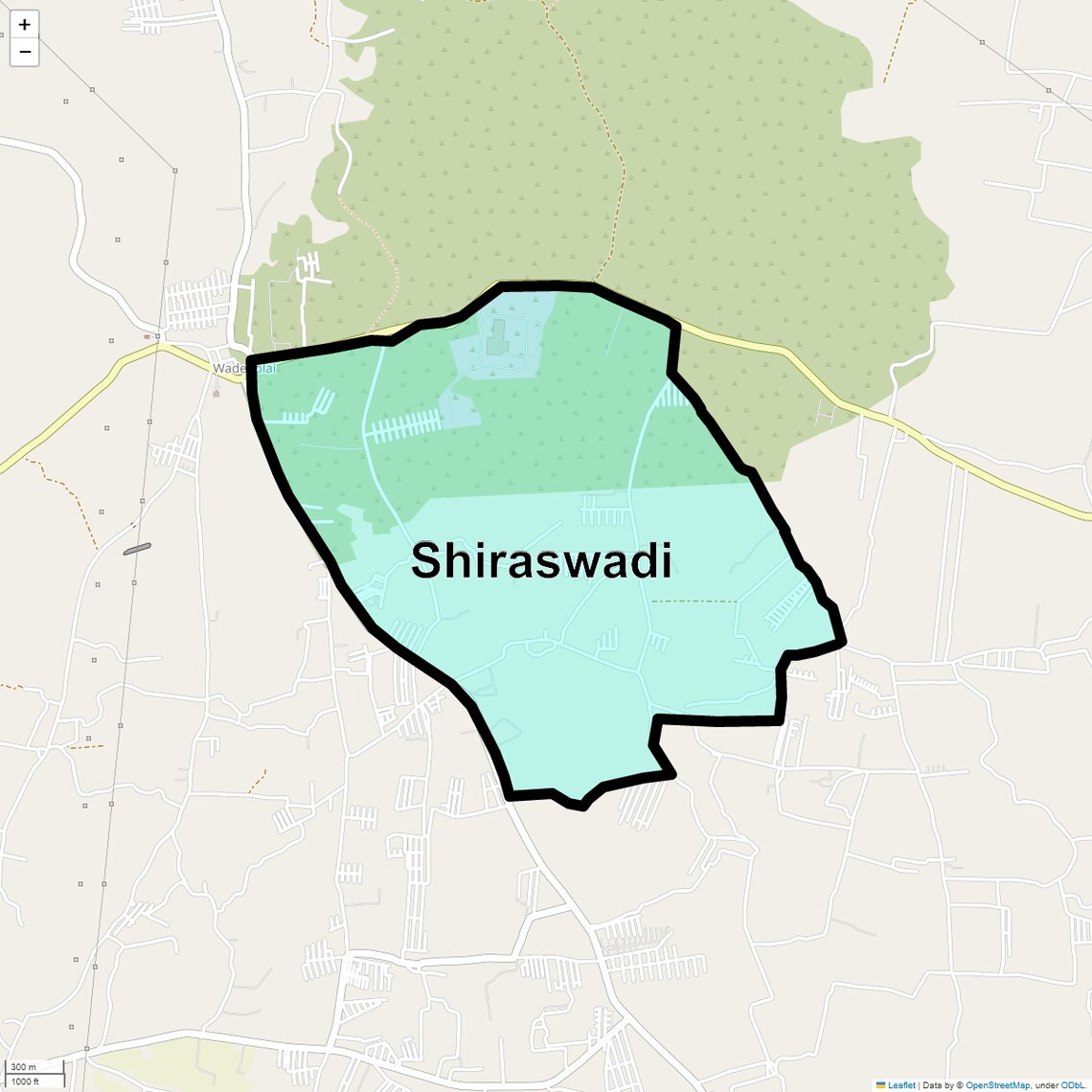 Location Map of Shiraswadi, Pune