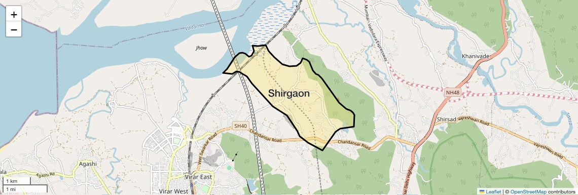 Location Map of Shirgaon, Palghar