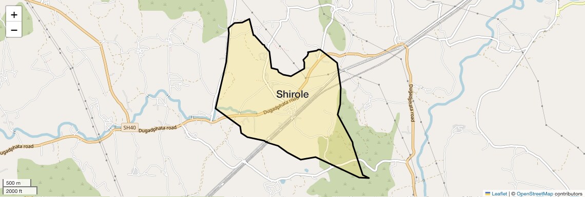 Location Map of Shirole, Thane
