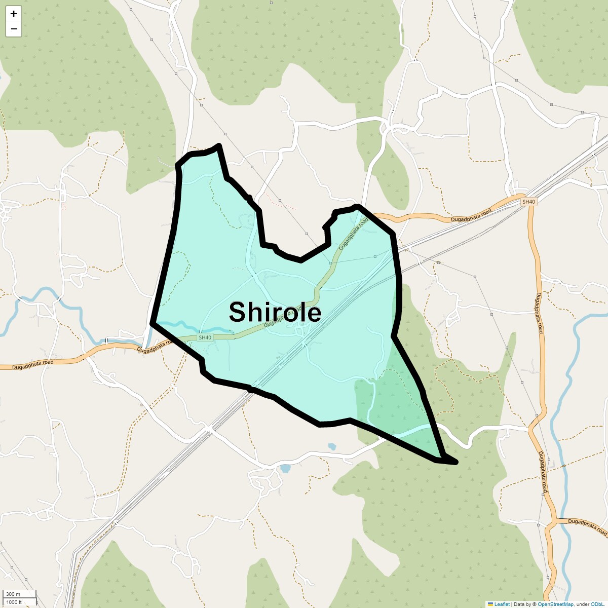 Location Map of Shirole, Thane