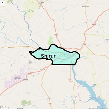 Location Map of Shirur, Pune
