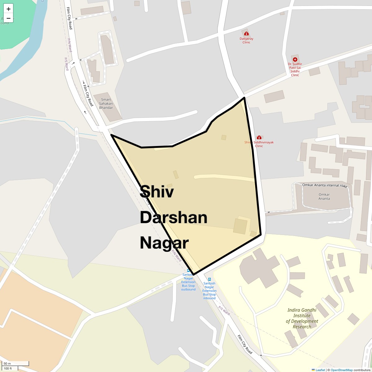 Location Map of Shiv Darshan Nagar, Mumbai