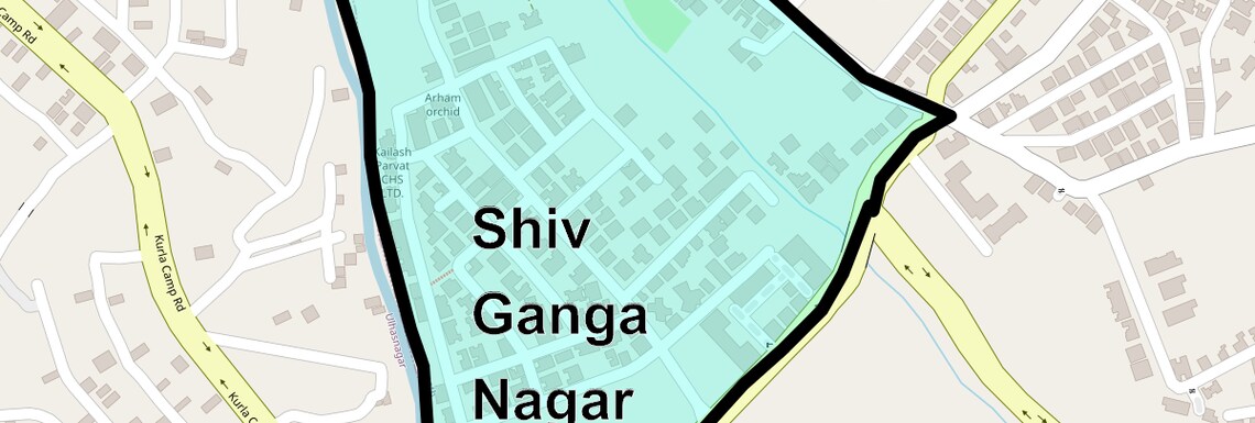 Location Map of Shiv Ganga Nagar, Thane
