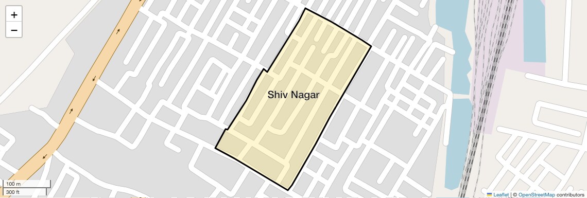 Location Map of Shiv Nagar, Agra