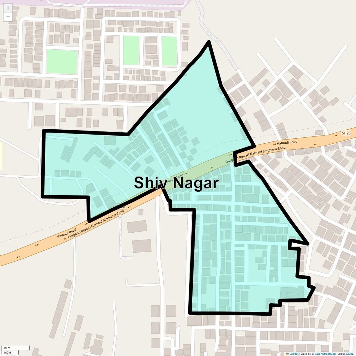 Location Map of Shiv Nagar, Gurgaon