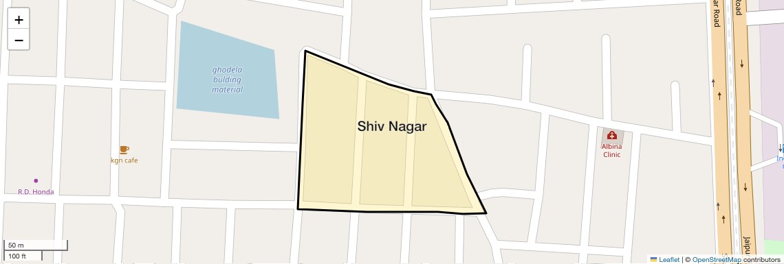 Location Map of Shiv Nagar, Jaipur