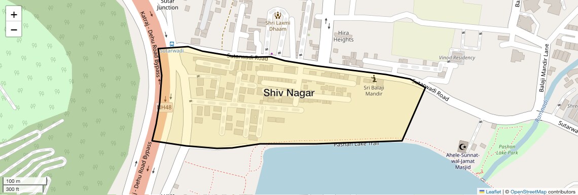 Location Map of Shiv Nagar, Pune